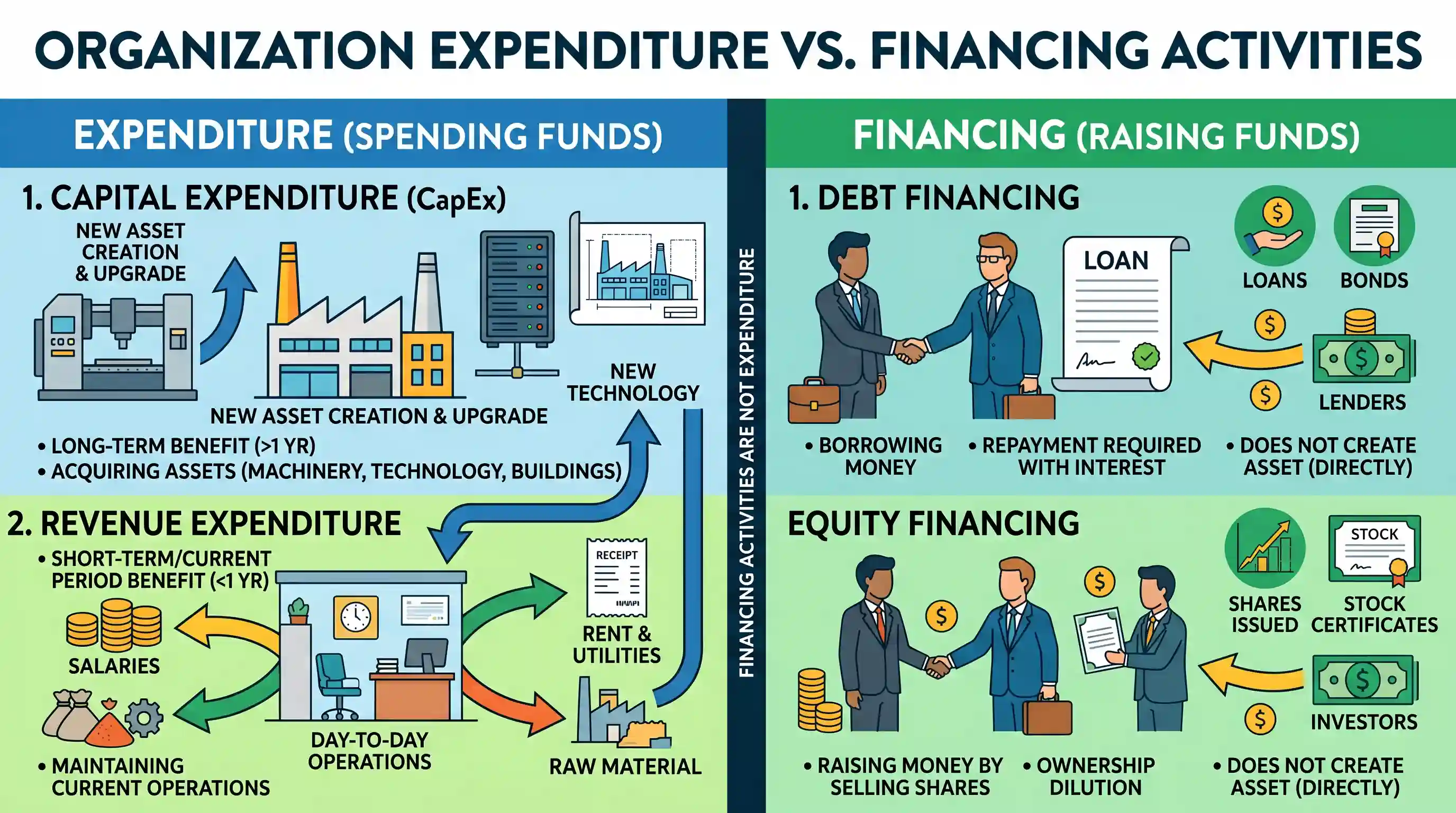 economy: With reference to the expenditure made by an organisation or a company, which of the following statements is/are correct