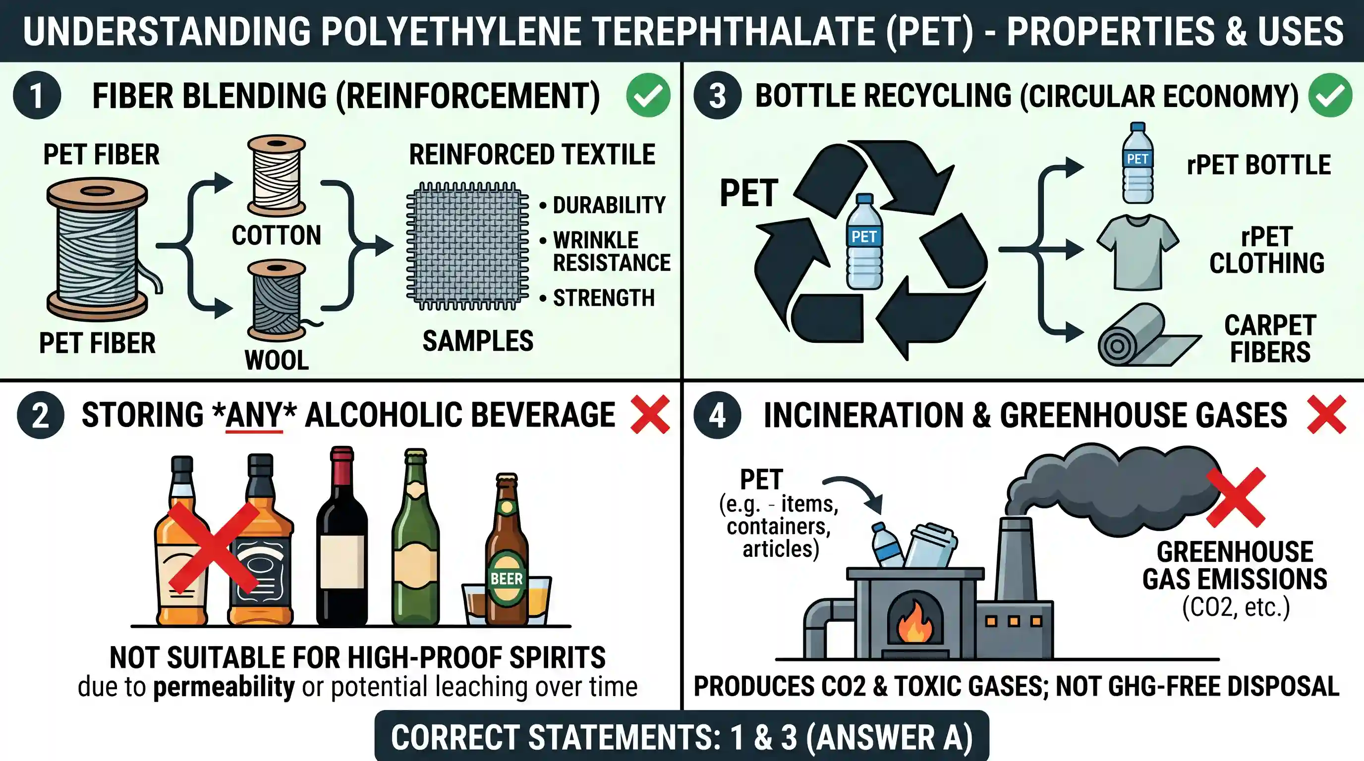 science-and-technology: With reference to polyethylene terephthalate, the use of which is so widespread in our daily lives, consider the followi