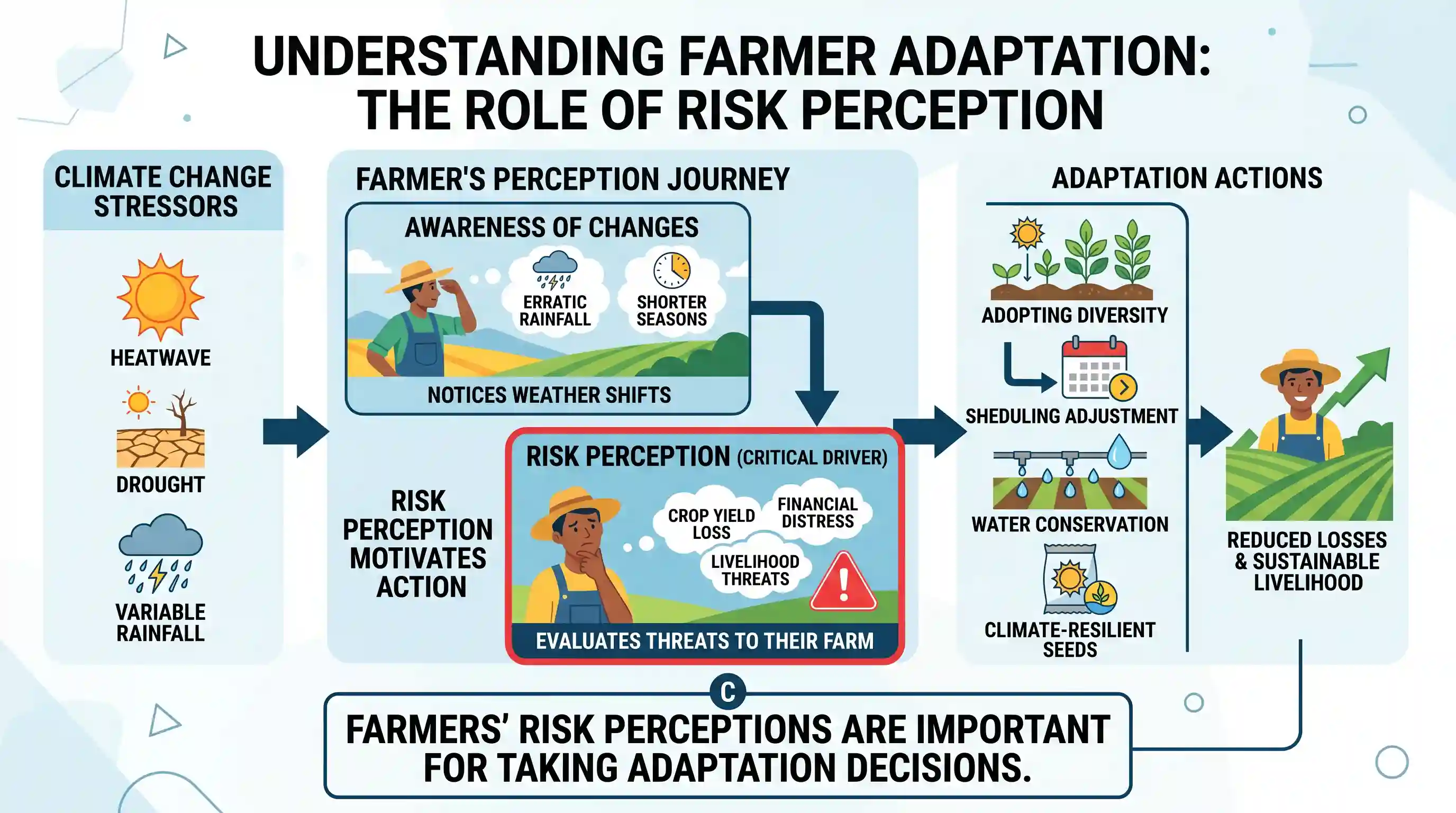Reading Comprehension: In India, a majority of farmers are marginal and small, less educated and possess low adaptive capabilities to climate c