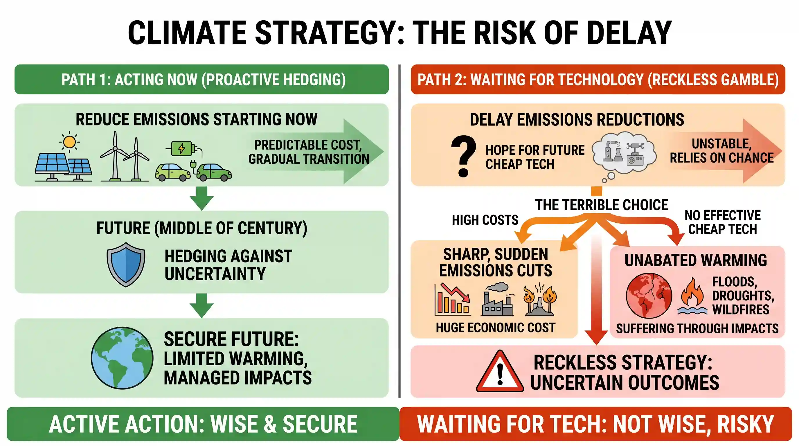 Reading Comprehension: The emissions humans put into the atmosphere now will affect the climate in the middle of the century and onwards. Techn