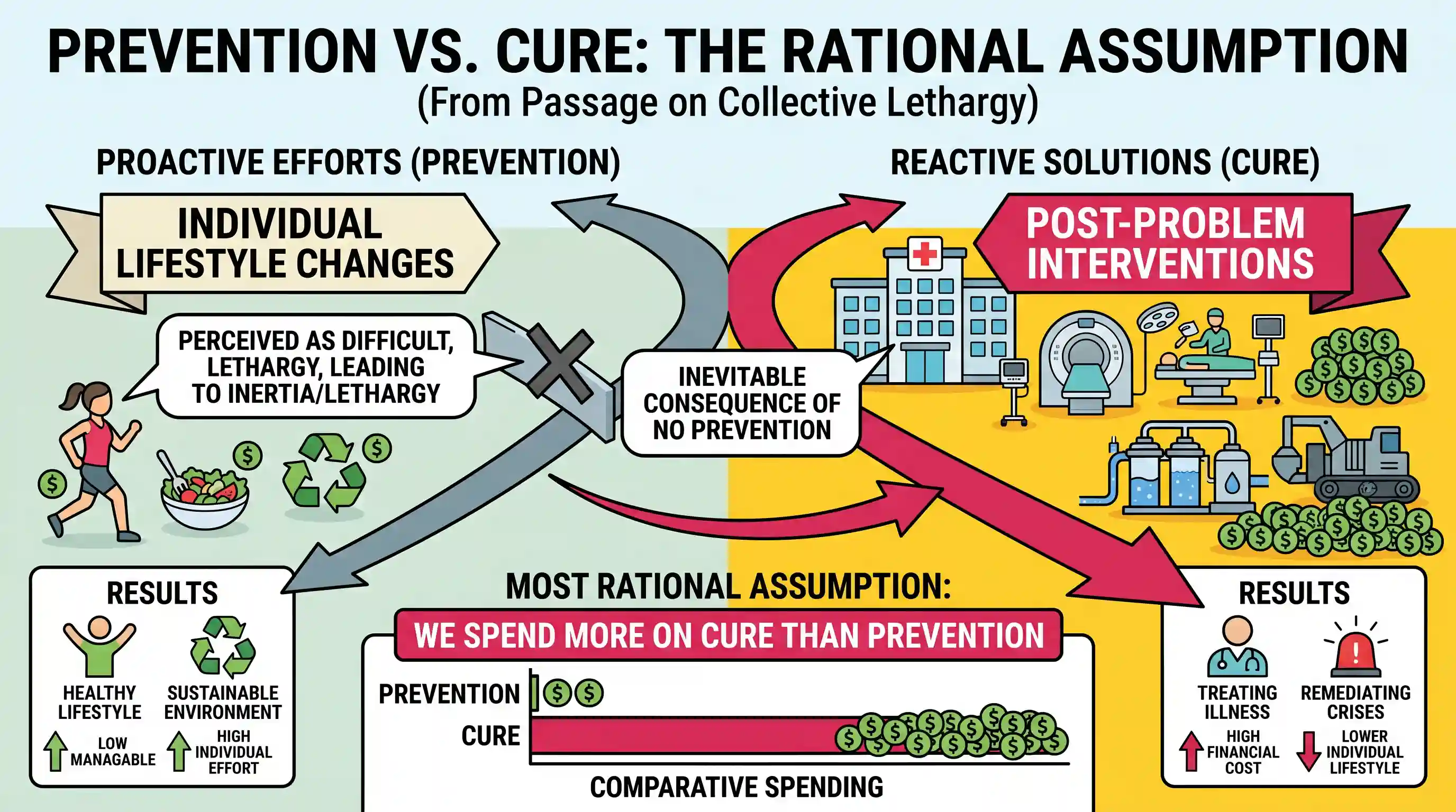 Reading Comprehension: Environmental problems cause health problems. Substantial changes in lifestyle can reduce environmental or health proble