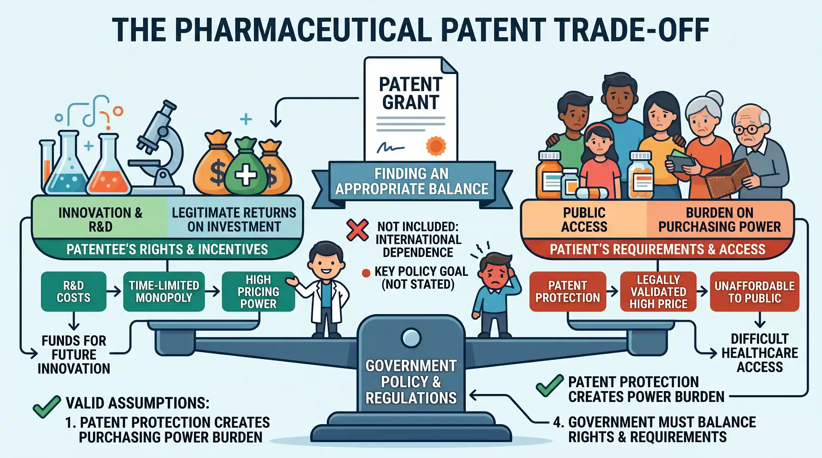 Reading Comprehension: Pharmaceutical patents grant protection to the patentee for the duration of the patent term. The patentees enjoy the lib