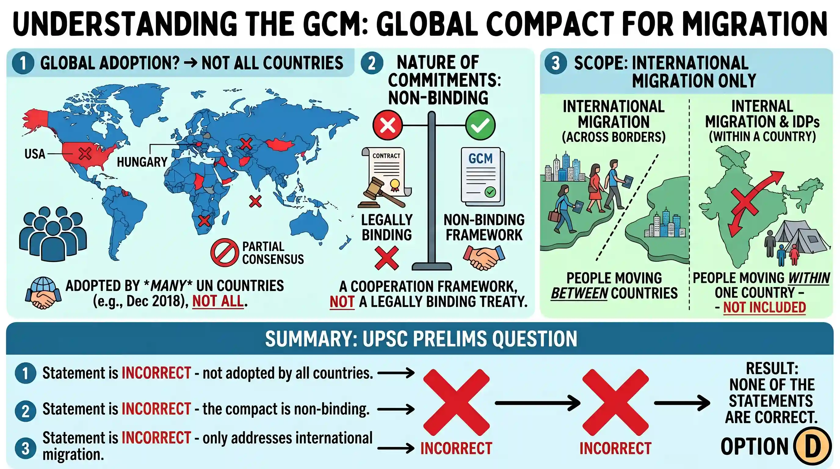 polity-and-governance: Consider the following statements: 1. Recently, all the countries of the United Nations have adopted the first-ever comp