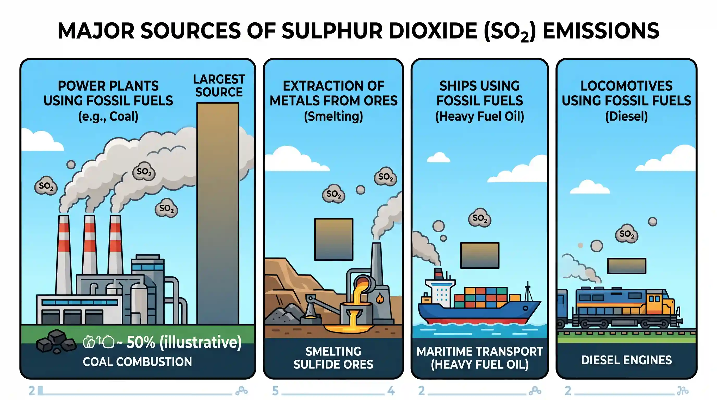 geography: According to the Environmental Protection Agency (EPA), which one of the following is the largest source of sulphur diox