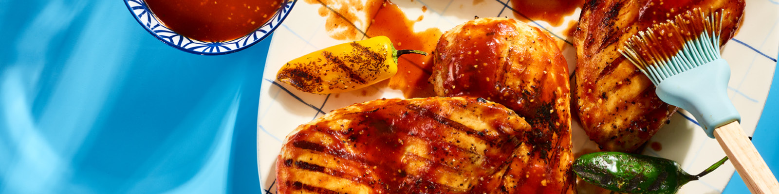 Grilled Chicken Breasts with Honey BBQ Sauce