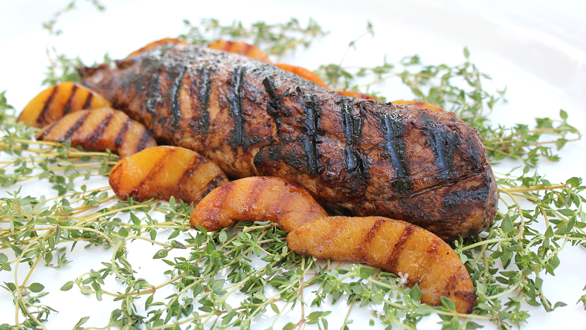 Peach-Balsamic Glazed Pork Loin