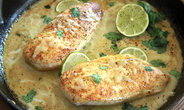 Lime Chicken with Hatch & Sour Cream Sauce
