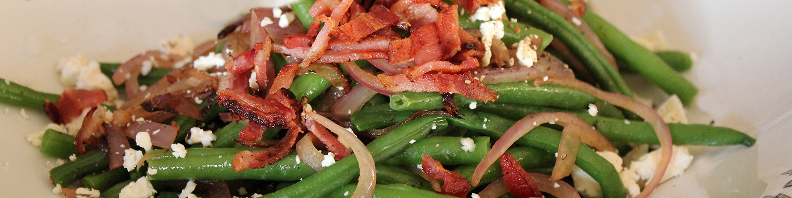 Green Beans with Crispy Bacon & Feta Cheese 