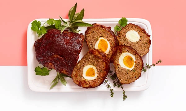 Easter Meatloaf with Surprise Eggs