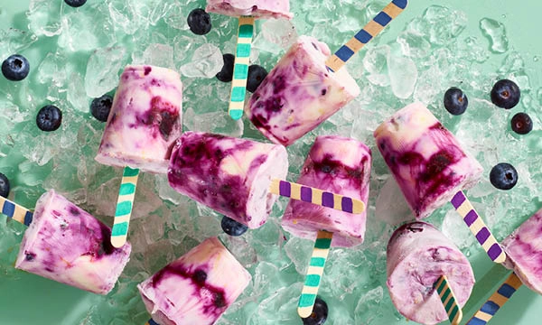 Blueberry-Lemon Yogurt Pops