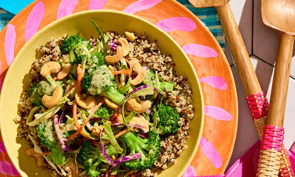 Broccoli and Quinoa Salad with Tahini-Lemon Dressing