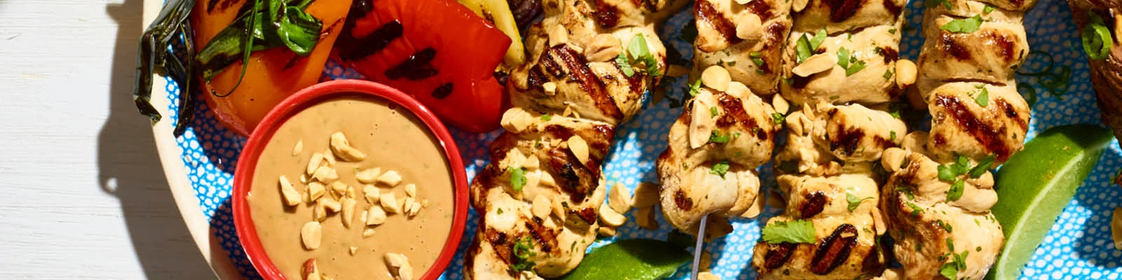 Chicken Satay with Thai Peanut Dipping Sauce