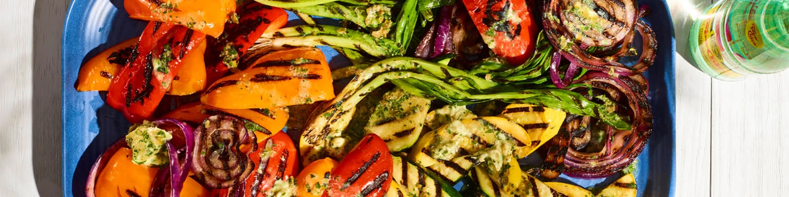 Grilled Mixed Vegetables with Caper-Lemon Compound Butter