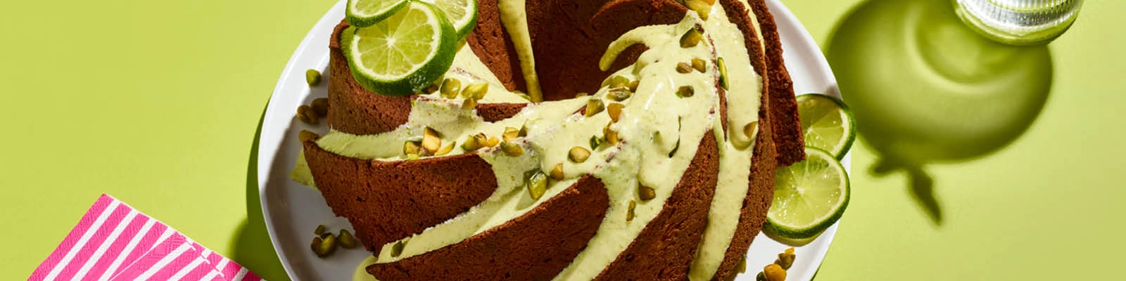 Pistachio-Lime Pound Cake with Pistachio Cream