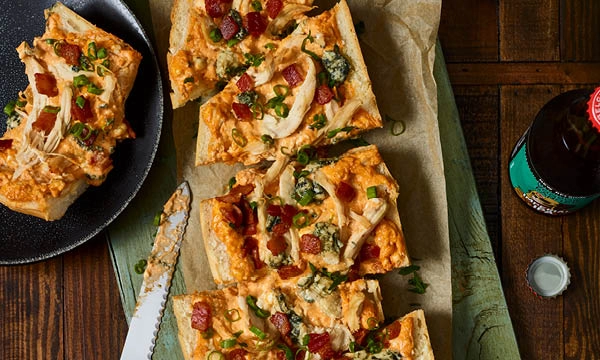 Buffalo Chicken-Stuffed French Bread