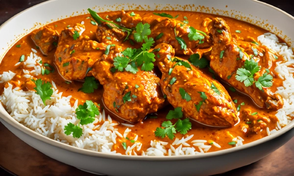 Butter Chicken Indian Curry Bowl