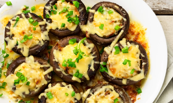 Cheesy Garlic-Stuffed Mushrooms