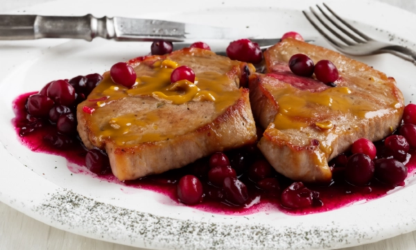 Cranberry-Mustard Pork Chops 