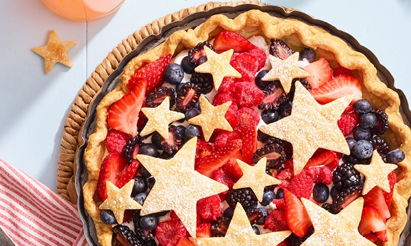 Red, White & Blue Lemon Cream Pie 