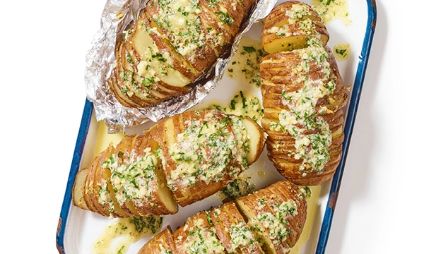 Grilled Hasselback Potatoes