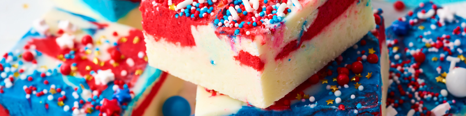 Patriotic Tie-Dye Fudge