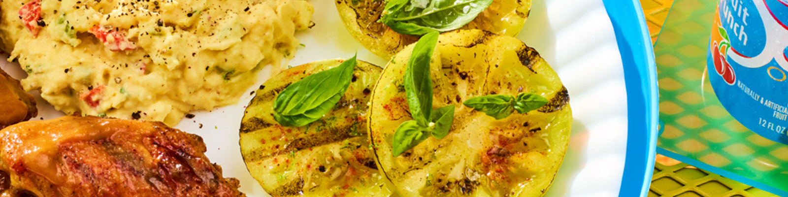 Grilled Green Tomatoes with Basil-Lime Seasoning