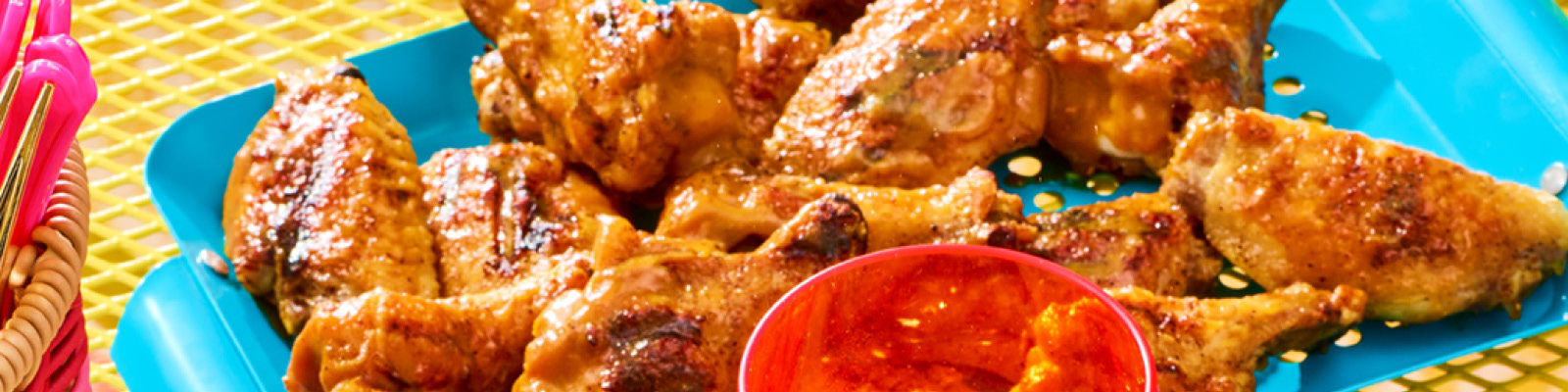 Grilled Wings with Spicy Mustard Sauce