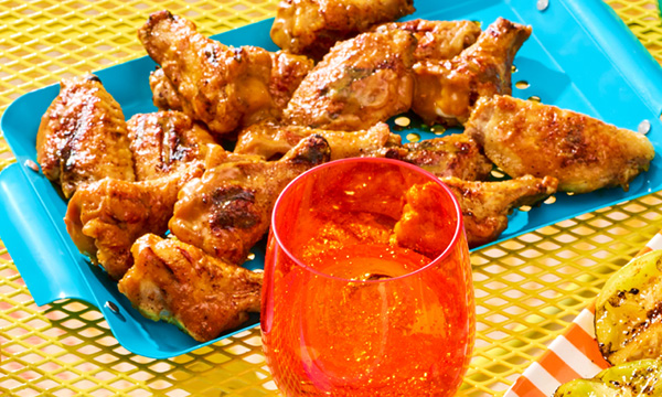 Grilled Wings with Spicy Mustard Sauce