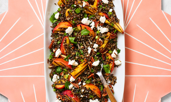 Peach-Balsamic Wild Rice Salad