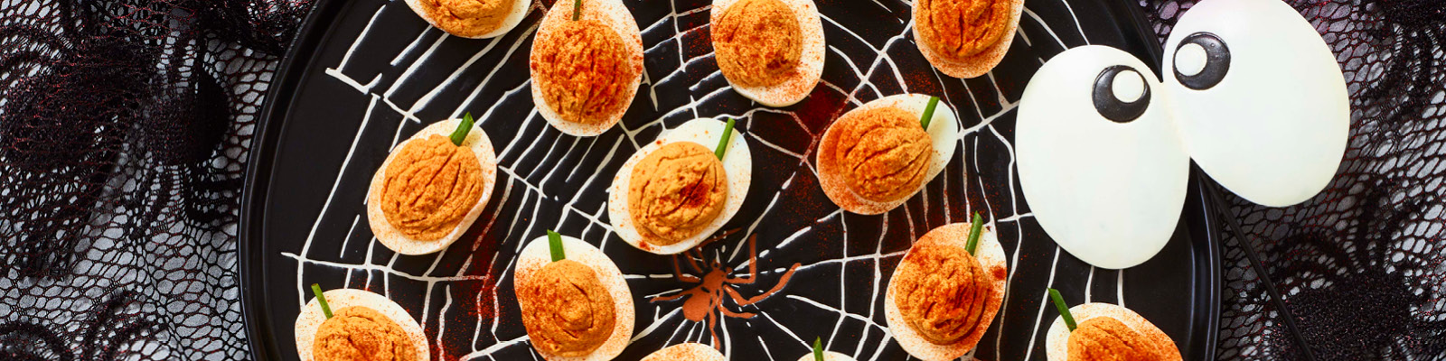 Pumpkin Deviled Eggs