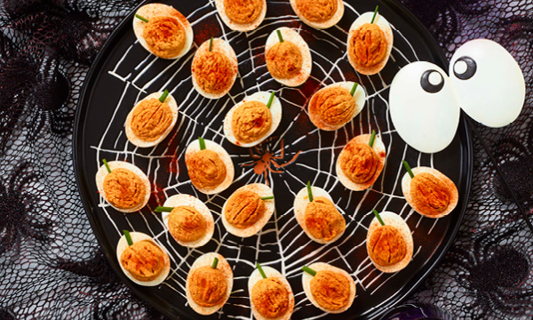 Pumpkin Deviled Eggs