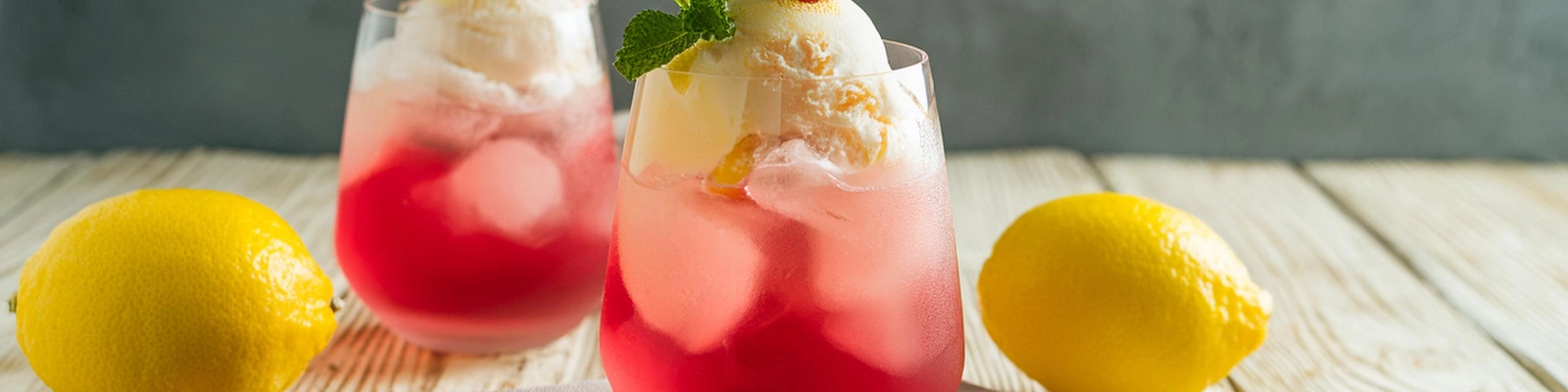 Raspberry Lemonade Ice Cream Float