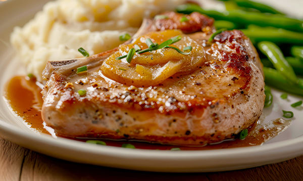 Pork Chops with Apples and Onions	
