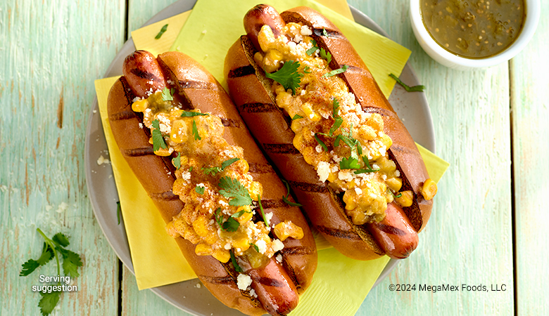 Street Corn and Verde Hot Dog