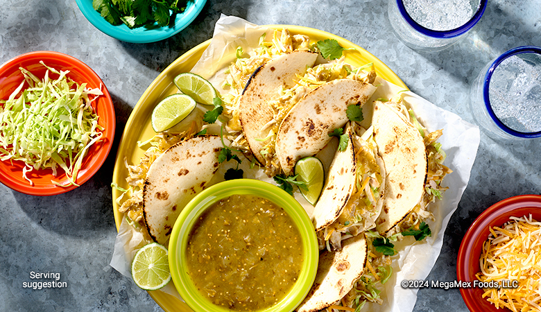 Easy Slow Cooker Spicy Chicken Verde Tacos