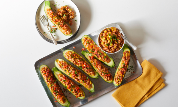 Pinto Bean Zucchini Boats 