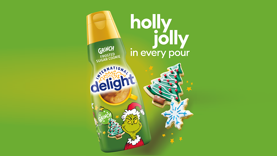 Empty Bottle International Delight Coffee Creamer Grinch Frosted