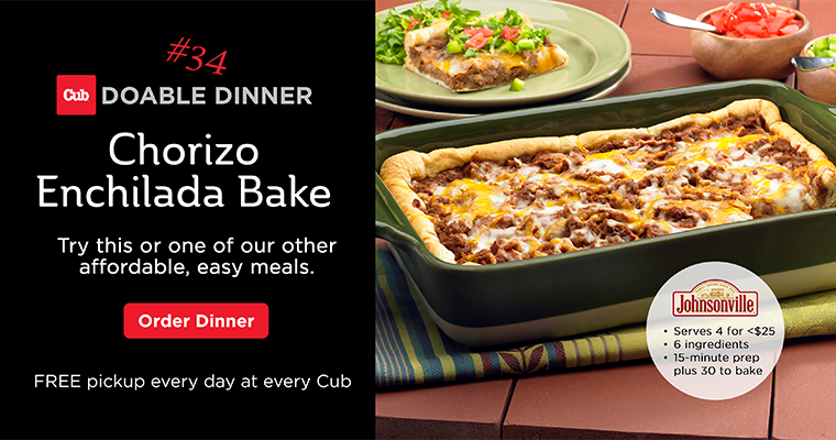 doable dinners are quick, easy and available at cub.com