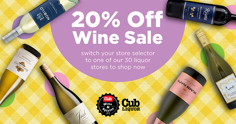 20% off wine sale