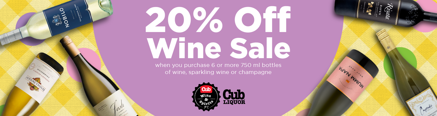 20% off wine sale