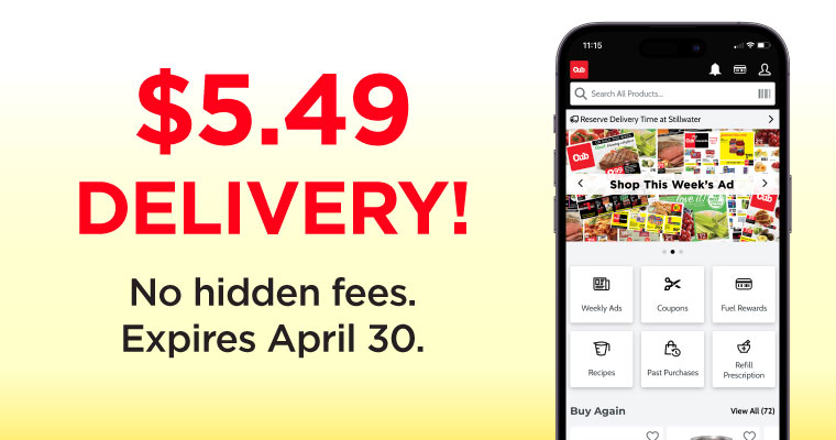 $5.49 delivery through April, no hidden fees