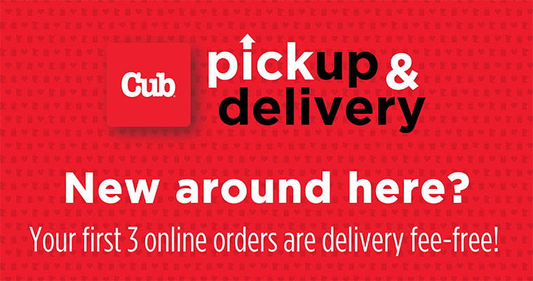1st three online orders are delivery fee free for new customers