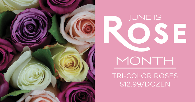 rose month tri color roses $12.99
