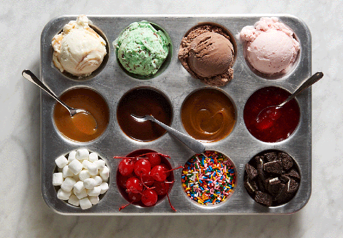 muffin tin ice cream sundaes