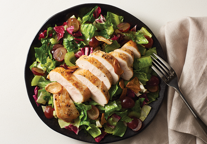 Crispy Garlic Chicken Chopped Salad