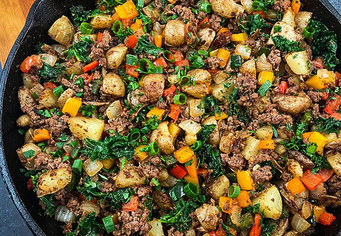 ground beef and potato skillet