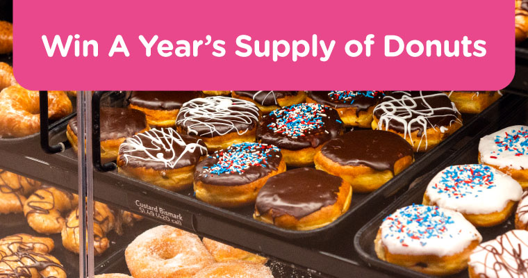 win a year supply of donuts