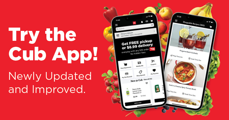 Cub's app is newly updated and ready for shopping!