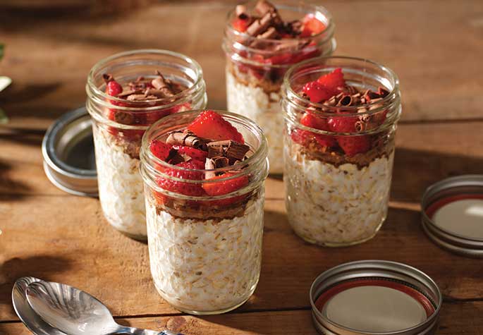 Make-Ahead Chocolate Strawberry Overnight Oats recipe