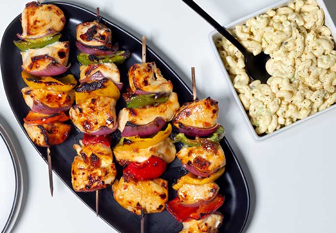 Apricot-Glazed Chicken Kabobs